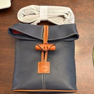 Dooney & Bourke Navy and Tan Crossbody Bag